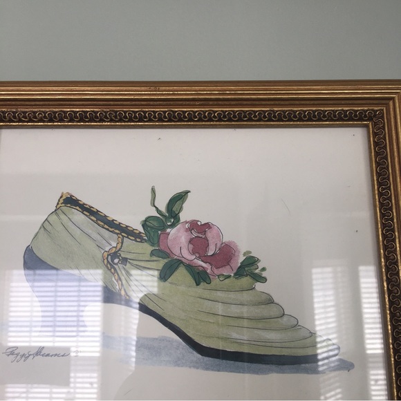 Frame tote bundle= shoes tote + 3 framed shoe prints. Boston museum. - Picture 11 of 14